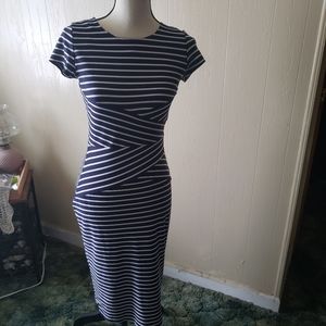 Shelby &  palmer navy/white striped dress szS Uses